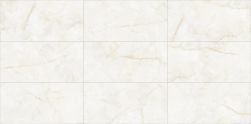 Kompozycja dziewięciu płytek imitujących kamień kremowych Les Bijoux Alabastro-R Polished 59,3x119,3