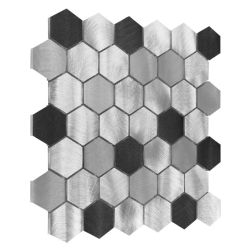 widok z boku Allumi Grey Hexagon Mix 48 30x30 mozaika dekoracyjna