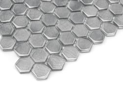 Metallic Allumi Silver Hexagon mozaika ścienna 30x30