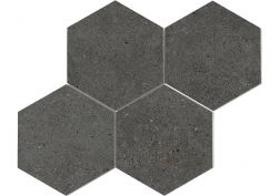 Basel Malla Hexagono Negro 30x30 mozaika podłogowa