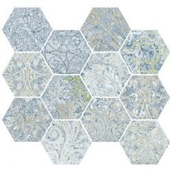 Bohemian Blue Mosaico Hexagonal 28x30 mozaika heksagonalna