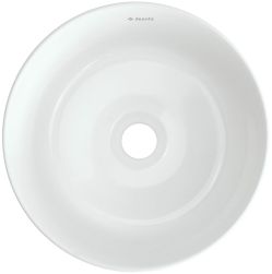 widok z góry na Jasmin umywalka nablatowa okrągła 28 cm biała CDJ_6U2S