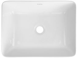widok z góry na Jasmin umywalka nablatowa prostokątna 30x40 cm biała CDJ_6U4S