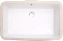 widok z góry na Temisto umywalka podblatowa prostokątna 30x50 cm biała CDT_6U5U