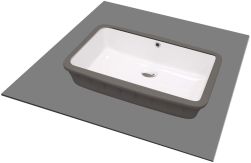 zdjęcie podglądowe Temisto umywalka podblatowa prostokątna 30x50 cm biała CDT_6U5U