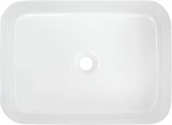 widziana z góry Hiacynt New umywalka nablatowa prostokątna 36x50 cm biała CDY_6U5S