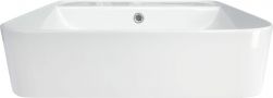 widziana z boku Hiacynt New umywalka nablatowa/wisząca prostokątna 50x51 cm biała CDY_6U5W