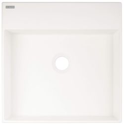 widok z góry Correo umywalka nablatowa kwadratowa biała 40x40 cm CQR_AU4S