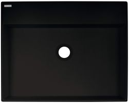 widok z góry na Correo umywalka nablatowa prostokątna 40x50 cm czarna CQR_NU5S