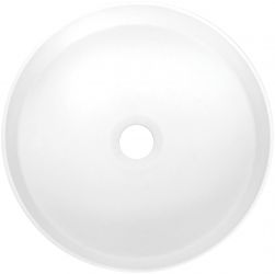 widziana z góry Silia umywalka nablatowa okrągła 36 cm biała CQS_AU4S