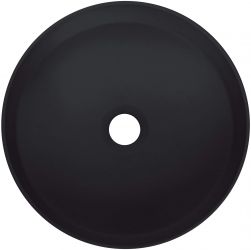 widziana z g&oacute;ry Silia umywalka nablatowa okrągła 36 cm czarna CQS_NU4S