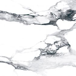 Geotiles płytka biały szary marmur połysk 75x75