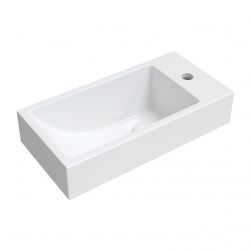 Corfu M+ umywalka nablatowa/wisząca prostokątna 25x50 cm biała CorfuBP