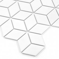 Mini Rombic White 48 26,8x30,7 mozaika dekoracyjna widok z góry