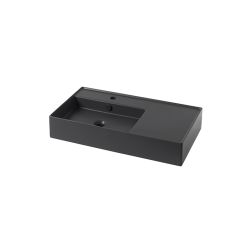 Noken Essence C umywalka wisząca prostokątna lewa 80 cm czarny mat 100285140