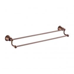 Art Line wieszak na ręcznik podw&oacute;jny 65 cm miedź antyczna AL53226ORB