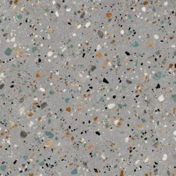 płytki imitujące lastryko w kolorze szarym matowe wykończenie