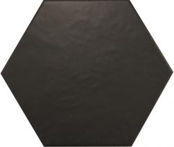 hexagon czarny kafelki na ściane podłoge matowe nowoczesna łazienka salon kucnia 17,5x20
