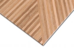 Zbliżenie na brązową płytkę imitującą drewno Hendaya Roble 60,8x60,8