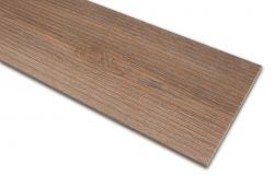Zbliżenie na szczegóły płytki imitującej drewno w kolorze brązowym ze żłobieniami At.Boreal Deck Nut 23x120