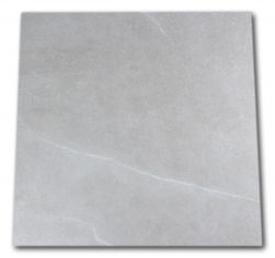 Płytka imitująca kamień w kolorze jasnoszarym Soapstone Silver 75x75 Mat