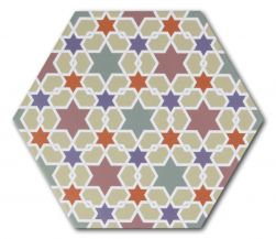 Płytka heksagonalna kolorowa patchwork Andalusi 33x28,5 wzór 2
