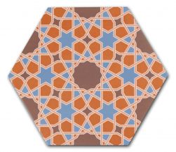 Płytka heksagonalna kolorowa patchwork Andalusi 33x28,5 wzór 3