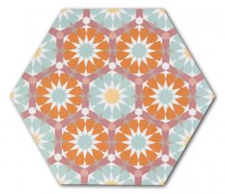 Płytka heksagonalna kolorowa patchwork Andalusi 33x28,5 wzór 4