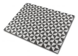 Połączenie wielu płytek patchworkowych biało-czarnych geometrycznych Terrades Grafito 20x20