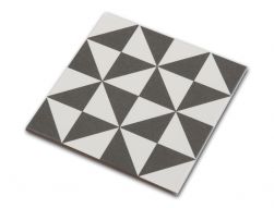 Płytka patchworkowa biało-czarna geometryczna Terrades Grafito 20x20