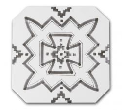 Czarno-biała płytka patchworkowa Octogono Variette Sombra 20x20 wzór 2