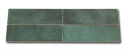 Kompozycja czterech cegiełek ściennych w odcieniach zieleni Artisan Moss Green 6,5x20