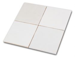 Połączenie czterech cegiełek ściennych kwadratowych w odcieniach bieli Artisan White 13,2x13,2