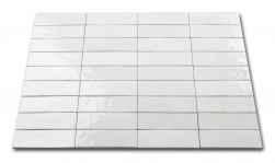 Kompozycja wielu cegiełek ściennych w odcieniach bieli Artisan White 6,5x20