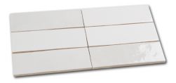 Połączenie sześciu cegiełek ściennych w odcieniach bieli Artisan White 6,5x20