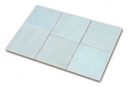 Kompozycja sześciu błękitnych cegiełek ściennych kwadratowych Artisan Aqua 13,2x13,2