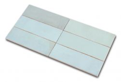 Połączenie sześciu cegiełek ściennych w odcieniach błękitu Artisan Aqua 6,5x20