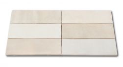 Kompozycja sześciu cegiełek ściennych w odcieniach beżowych Artisan Ochre 6,5x20