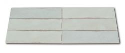 Kompozycja sześciu miętowych cegiełek ściennych postarzanych Tribeca Seaglass Mint 6x24,6