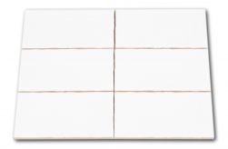 Kompozycja sześciu cegiełek ściennych w kolorze białym Masia Blanco 7,5x15