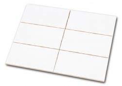 Połączenie sześciu cegiełek ściennych w kolorze białym Masia Blanco 7,5x15
