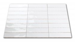 Kompozycja wielu cegiełek ściennych białych Masia Blanco 7,5x30