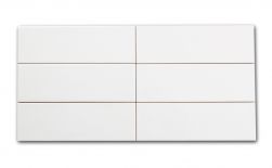 Kompozycja cegiełek ściennych w białym kolorze i połysku Country Blanco 6,5x20