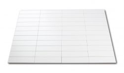 Kompozycja wielu białych cegiełek ściennych matowych Evolution Blanco Mate 5x20