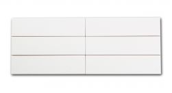 Kompozycja białych cegiełek ściennych matowych Evolution Blanco Mate 5x20