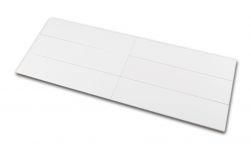 Kompozycja sześciu matowych cegiełek ściennych białych Evolution Blanco Mate 10x40