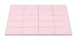 Kompozycja stworzona z różowych cegiełek ściennych w połysku Bakerstreet Rose 7,5x15