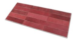 Połączenie czerwonych cegiełek ściennych w połysku Bakerstreet Rose Fonce 7,5x30