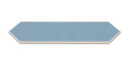 Niebieska cegiełka ścienna w kształcie strzały Bloom Navette Bleu Mat 5x25