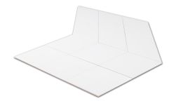 Zestawienie białych płytek w kształcie rombu matowych Bloom Losange Blanc Mat 15,2x26,3